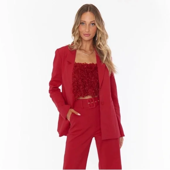 Show Me Your MuMu Jackets Coats Show Me Your Mumu Red Suit